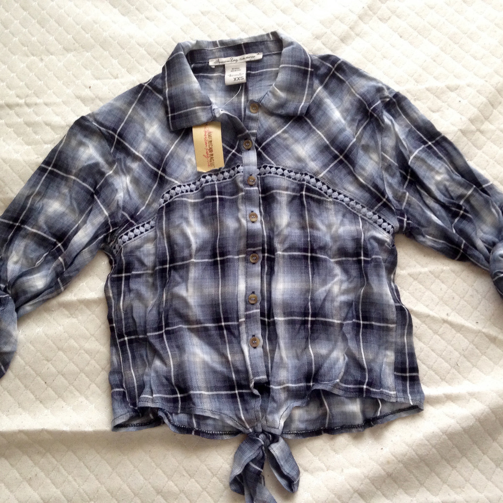 American Eagle Plaid Button Down